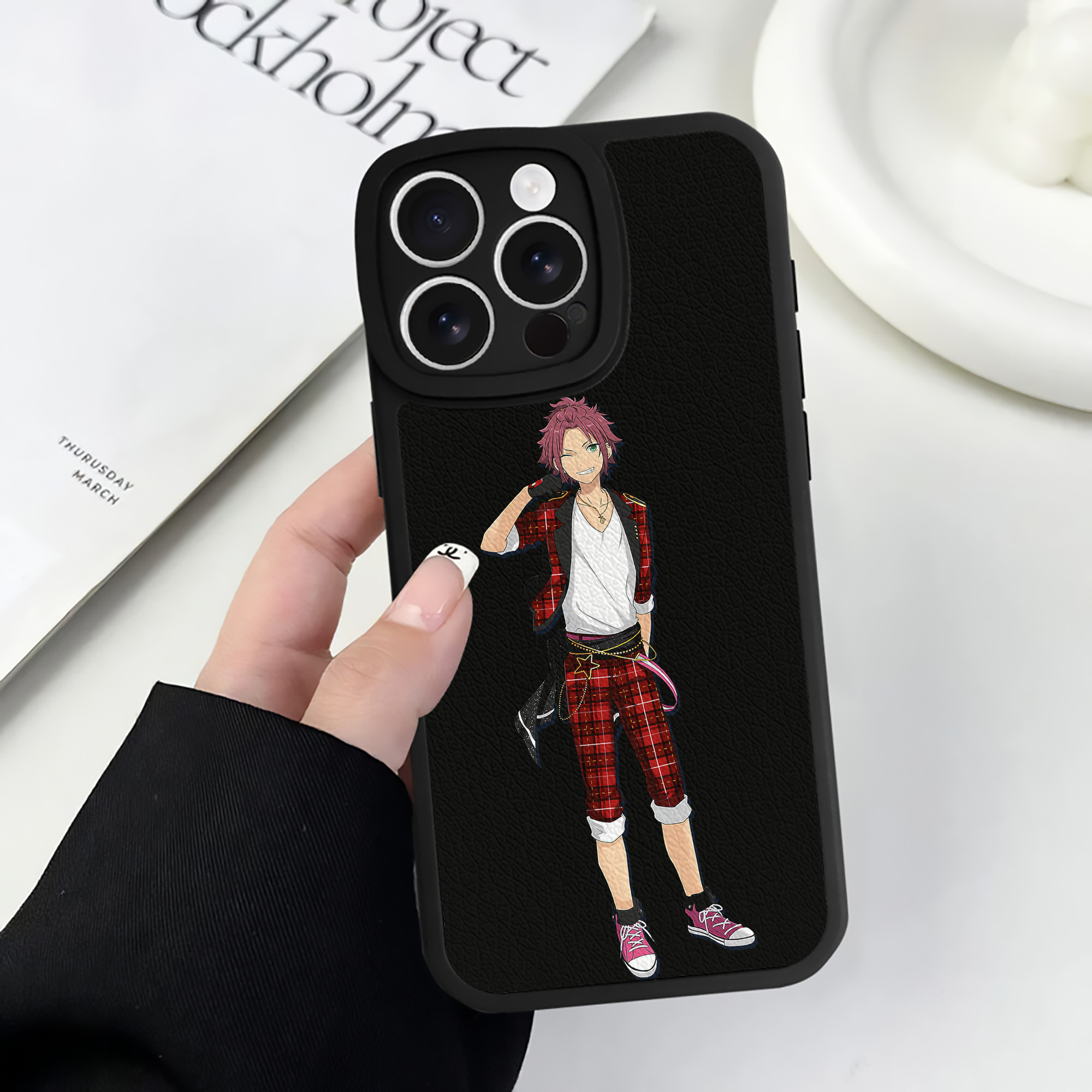 （画像用） あんさんぶるスターズ! Ensemble Stars 【iPhone 16シリーズ対応】シリコンスマホケース（レザー調） 材質：シリコン